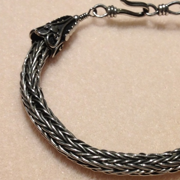 Viking knit bracelet