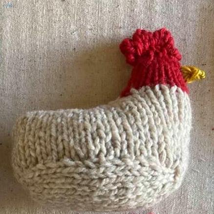 seamless knit chicken stuffed animal